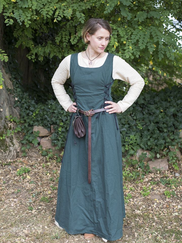 Robe à bretelles sans manches Uma verte 4