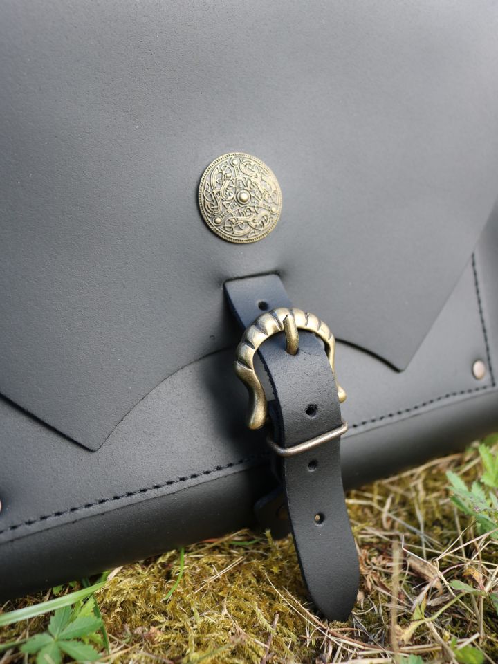 Sac à bandoulière en cuir noir 4