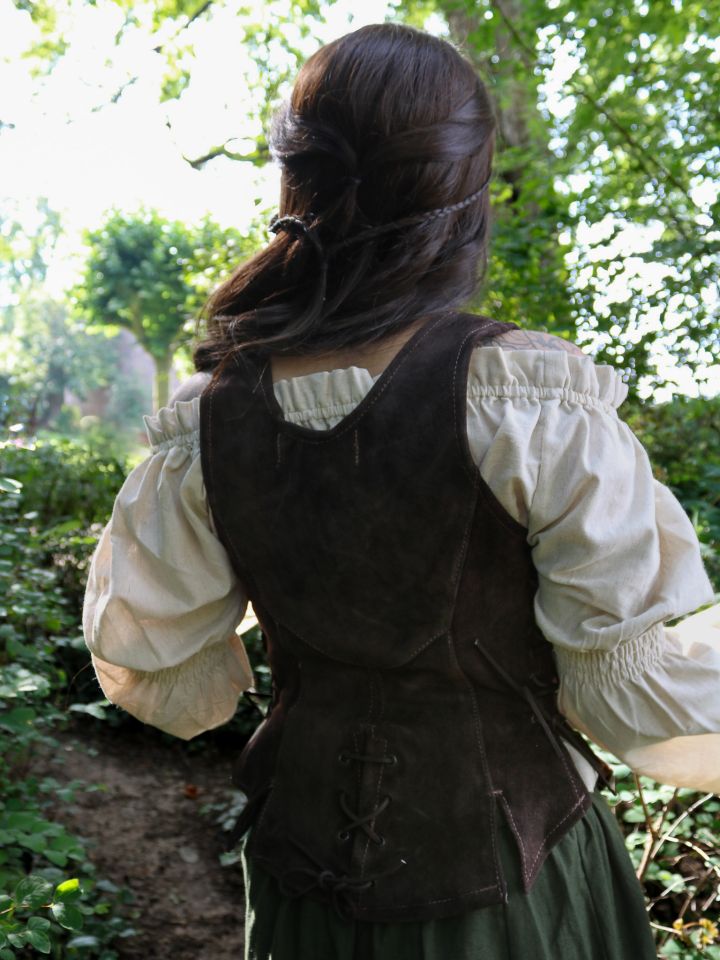 Corset en cuir marron 4