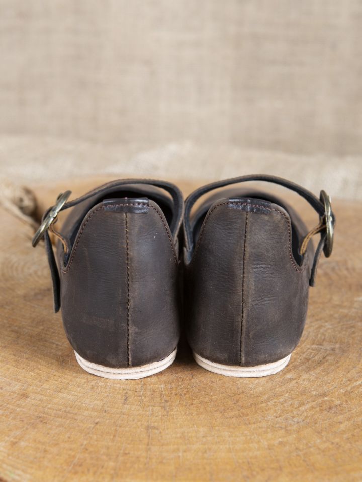 Chaussures médiévales Cecilie nubuck marron 36 4