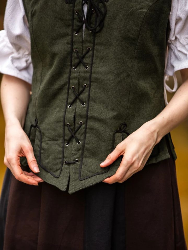 Gilet Selma avec broderie, en vert XXXL 4