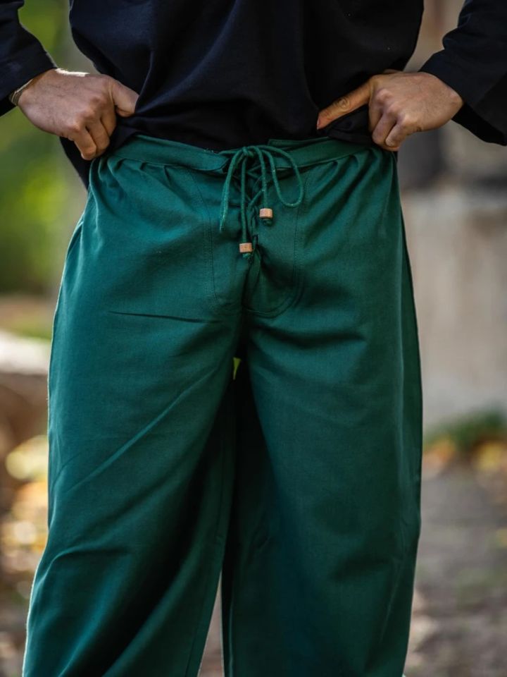 Pantalon médiéval en vert M 4
