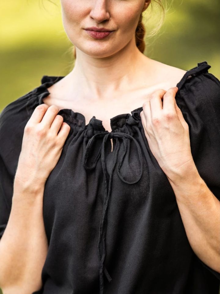 Blouse à manches courtes en noir L 4