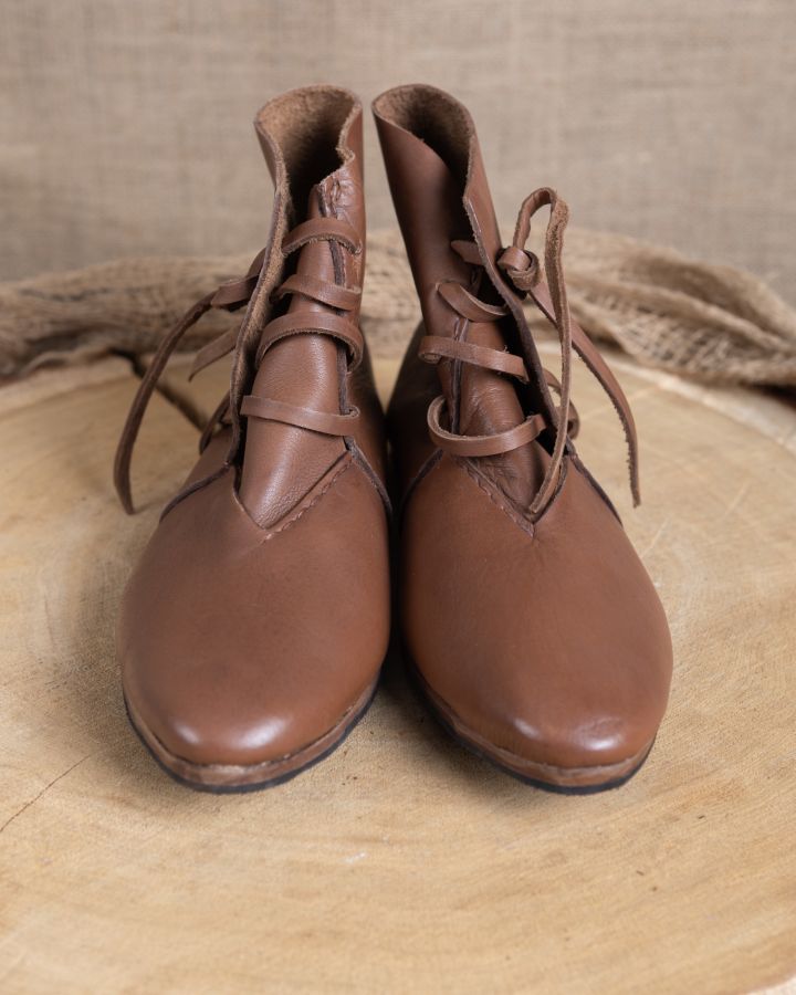 Chaussures médiévales, semelles en caoutchouc, en marron foncé 40 4