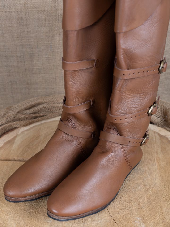 Bottes médiévales marron avec semelle en caoutchouc 43 4