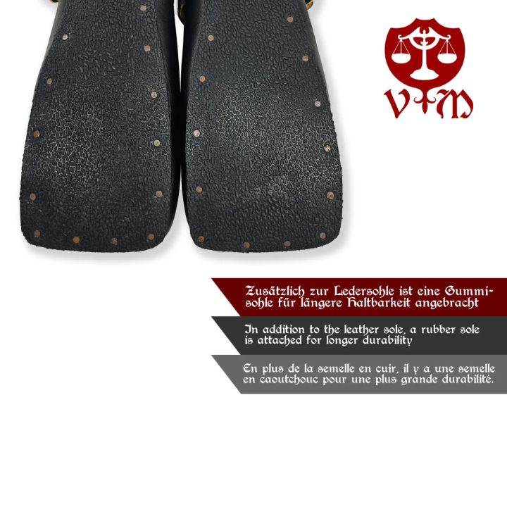 Chaussures à gueule de vache Caspar noir-rouge 4