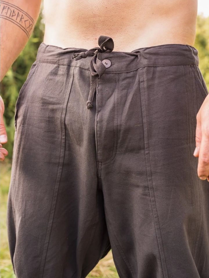 Pantalon en coton en marron 4