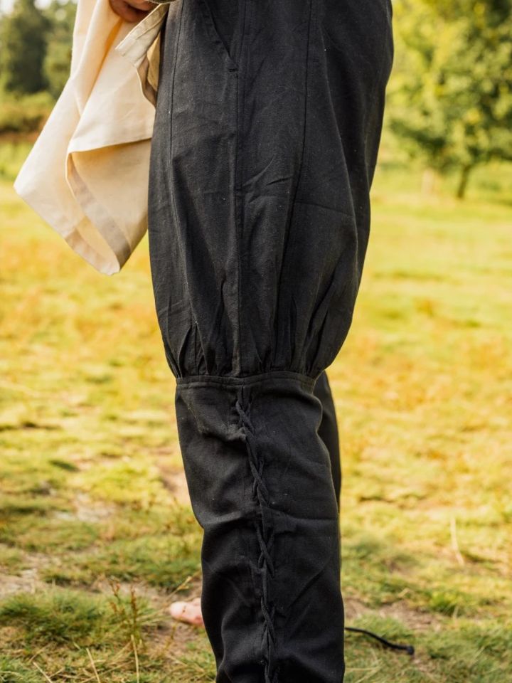 Pantalon en coton en noir XXL 4