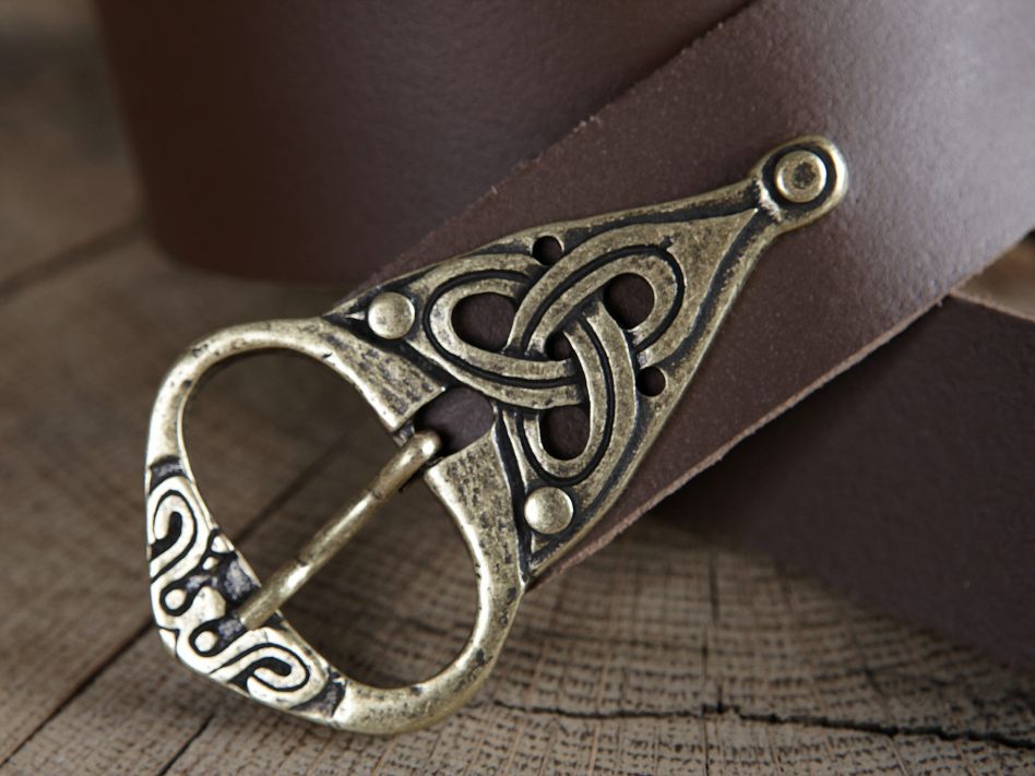Ceinture m di vale longue et troite boucle noeud Celte en noir