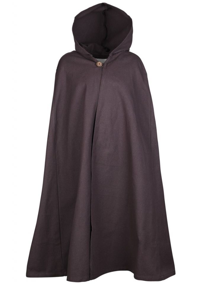 Cape médiévale pour enfant en coton marron 128 5