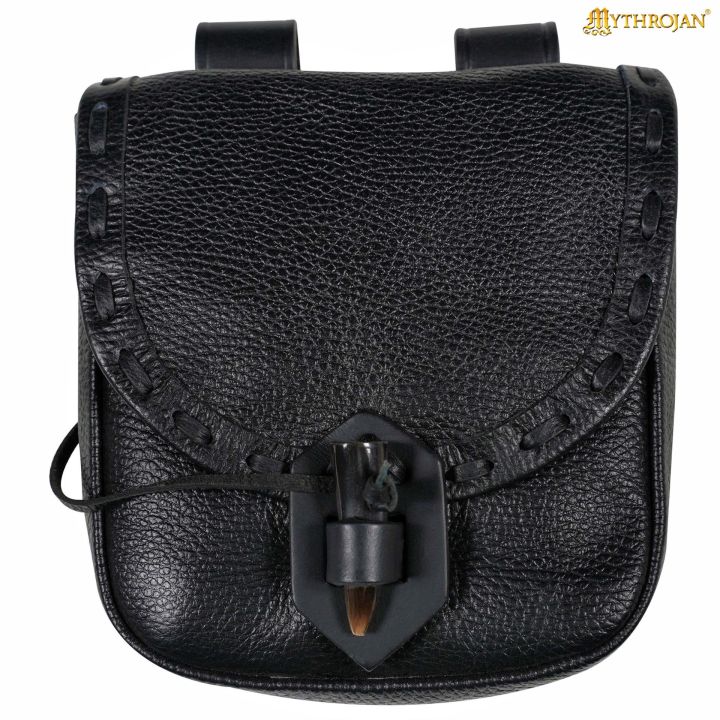 Sac de ceinture avec fermeture en corne, noir 5