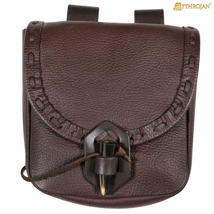 Sac banane avec fermeture en corne marron 5