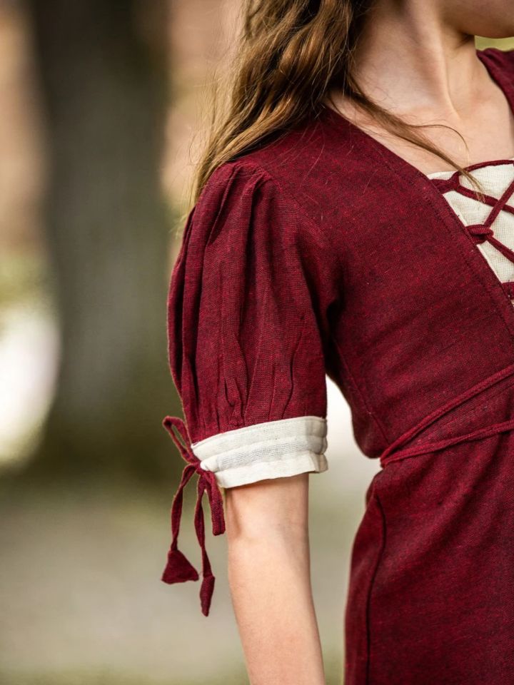 Robe rouge légère pour enfant XXXS 5