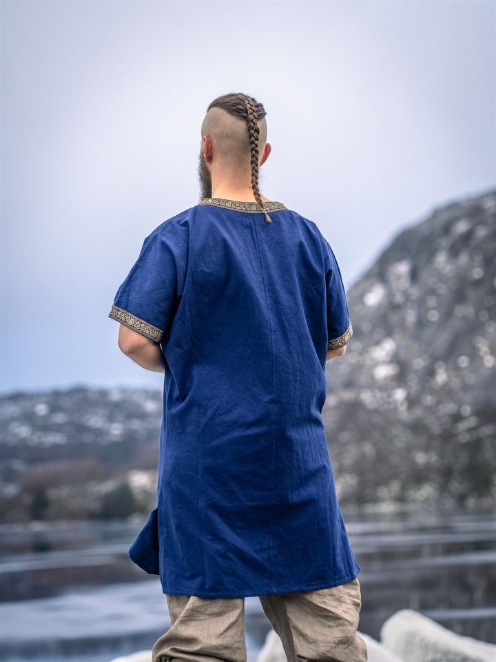 Tunique Viking Loki  manches courtes, Bleue- 4XL 5