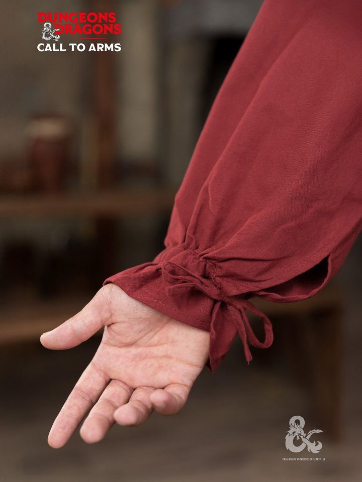 Chemise de barde D&D en rouge 5