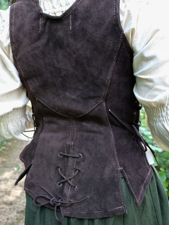 Corset en cuir marron 5