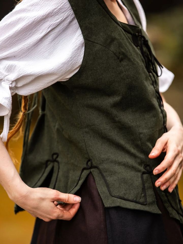 Gilet Selma avec broderie, en vert XXXL 5