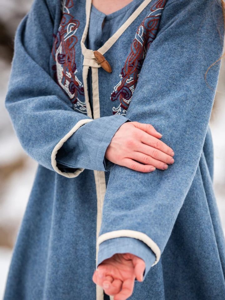 Manteau viking birka skadi bleu pigeon 5