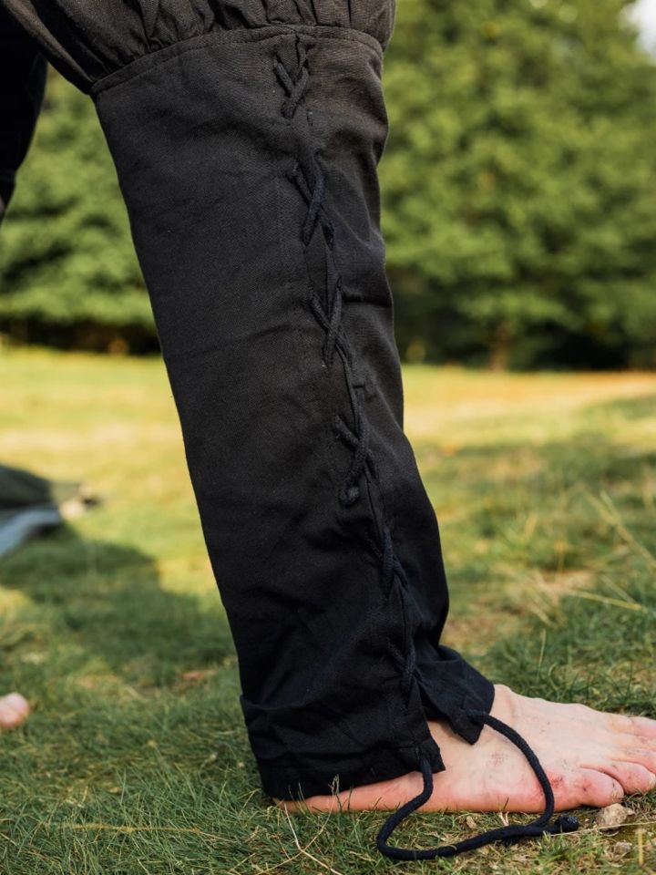 Pantalon en coton en noir XXL 5