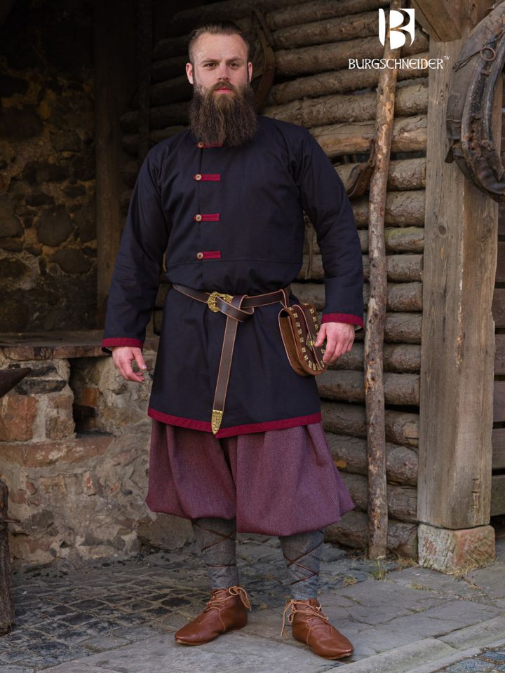 Manteau Rus Jakub noir/bordeaux 6