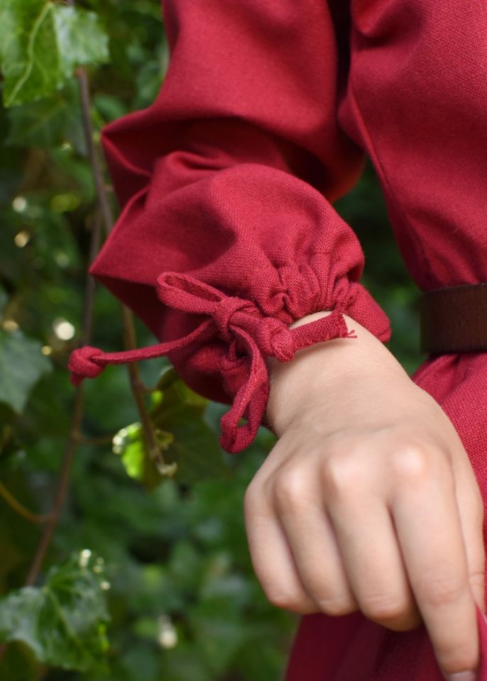 Robe médiévale Mara pour enfant en rouge 164 6