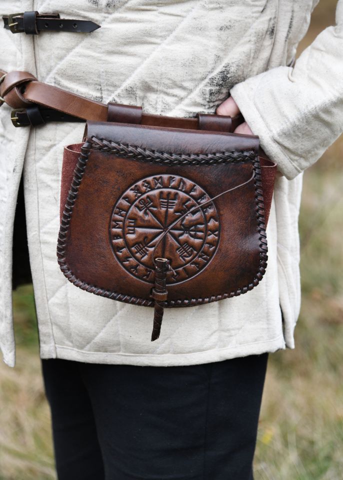 Sac de ceinture Vegvísir marron, avec gaufrage 6