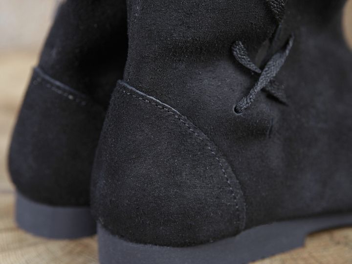 Bottines médiévales cavalières en daim 46 | noir 6