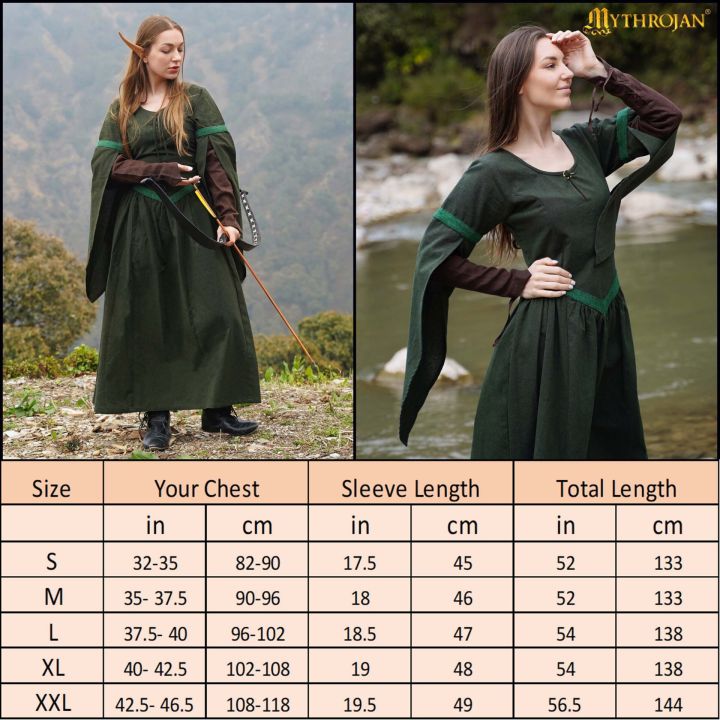 Robe elfique verte 6