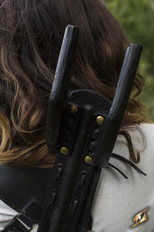 Support dorsal pour épées LARP noir 6