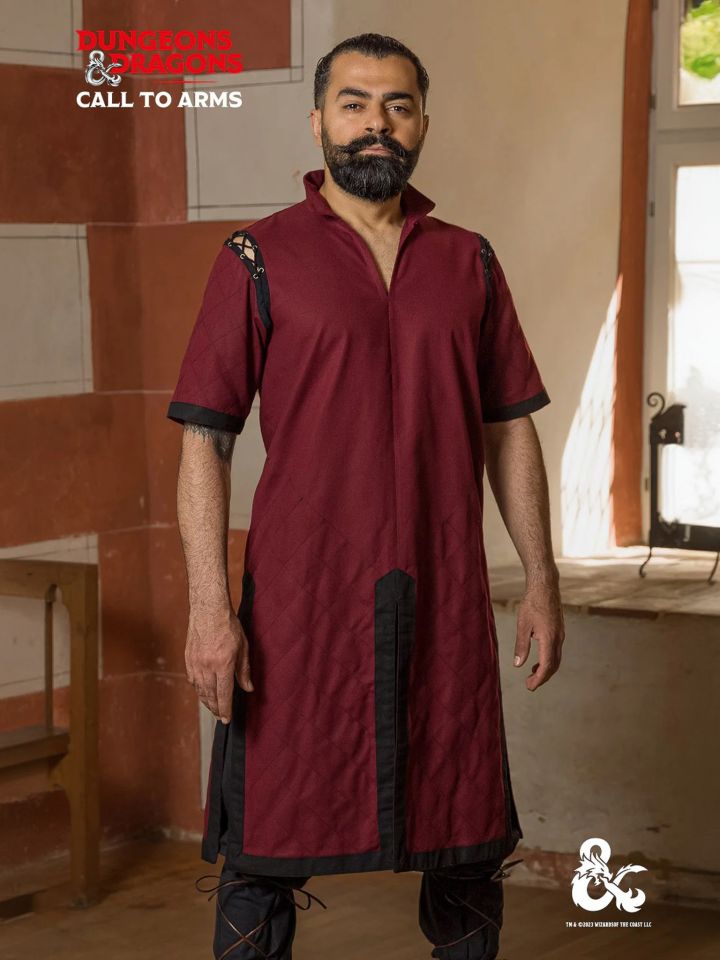 Tunique de combattant Donjons & Dragons rouge-noir S 6