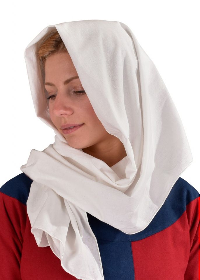 Grand foulard médiéval, écru 7
