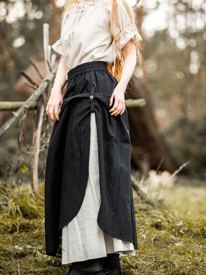 Jupe médiévale Elise noire XXL/XXXL 7