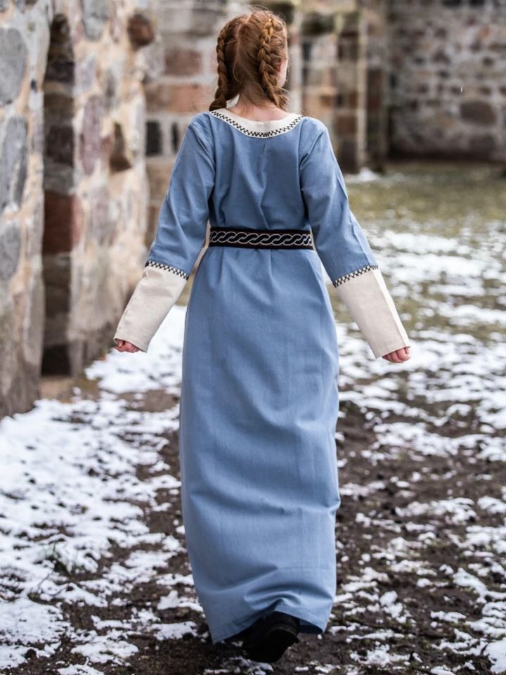 Robe viking Freya bleu tourterelle 7
