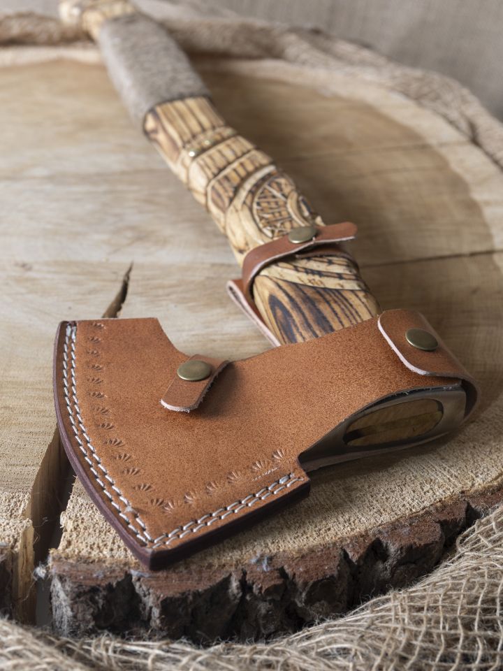 Hache viking Marteau de Thor avec gravures 7