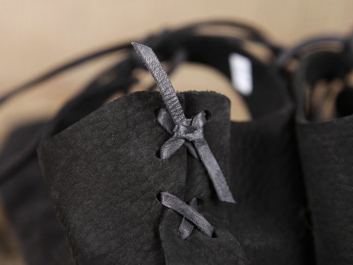 Ballerines médiévales en cuir avec semelle 43 | noir 7