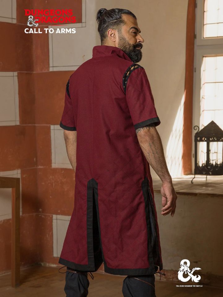Tunique de combattant Donjons & Dragons rouge-noir S 7