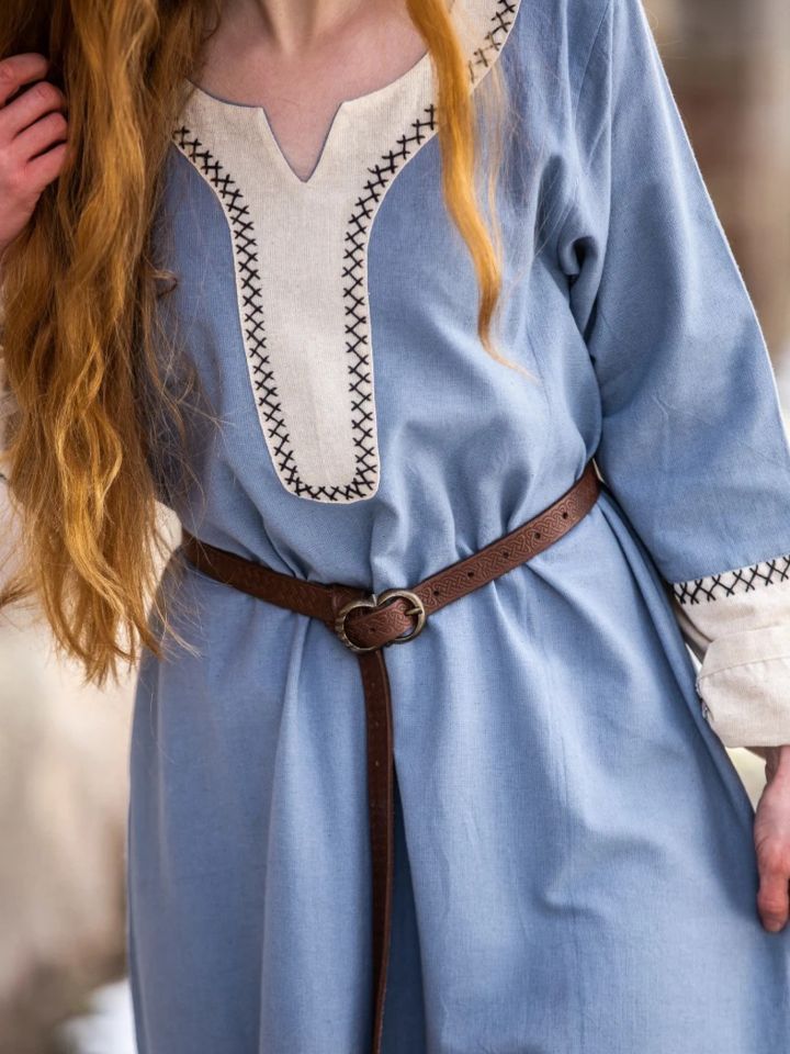 Robe viking Freya bleu tourterelle 8