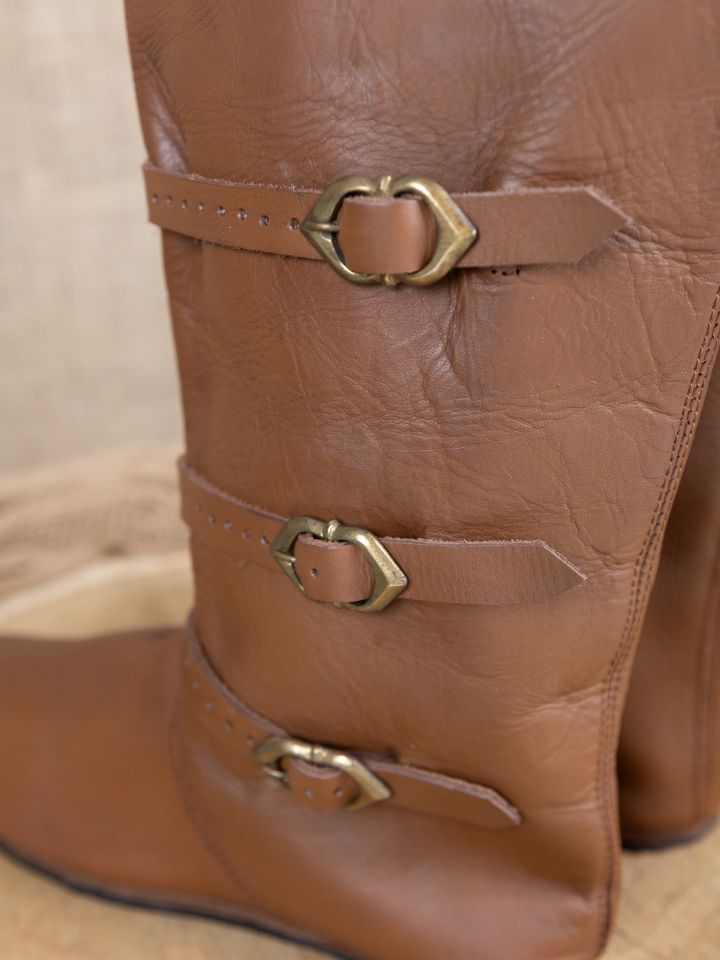 Bottes médiévales marron avec semelle en caoutchouc 43 8