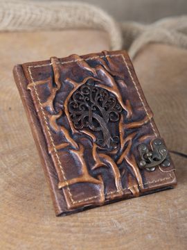 Carnet en cuir motif Olivier