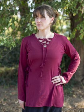 Blouse elfique en bordeaux XL
