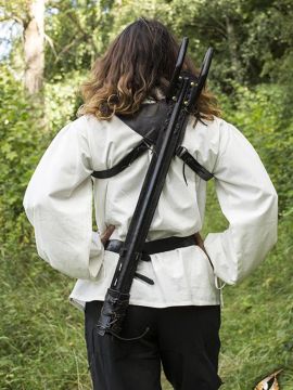 Support dorsal pour épées LARP noir