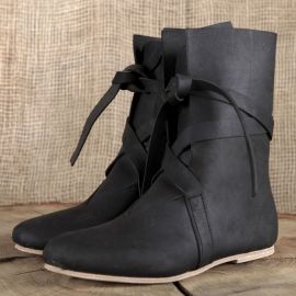 Bottines viking en cuir noir 48