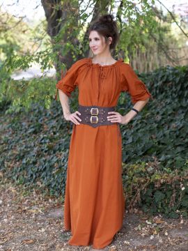 Robe à manches trois quarts Brida, rouille XS