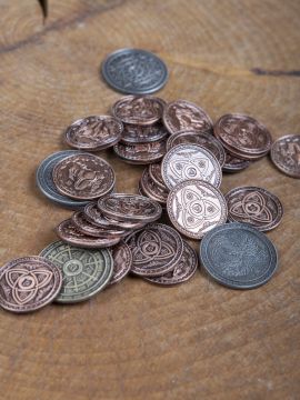 Pièces de monnaie GN Magie avec pochette en cuir