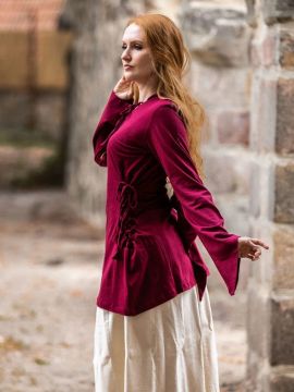 Blouse elfique en bordeaux