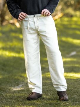 Pantalon à laçage en coton, blanc S